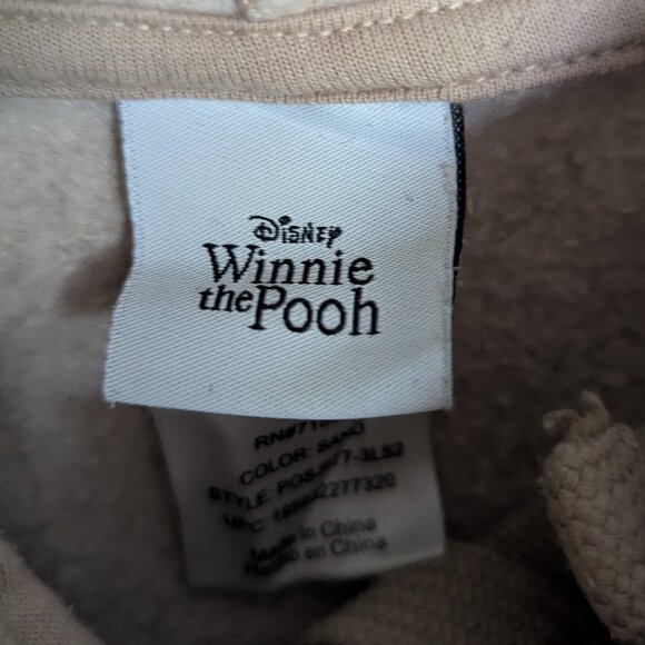 Winnie the Pooh Tan Sweatshirt Hoodie, XXL 2XL - Picture 4 of 6